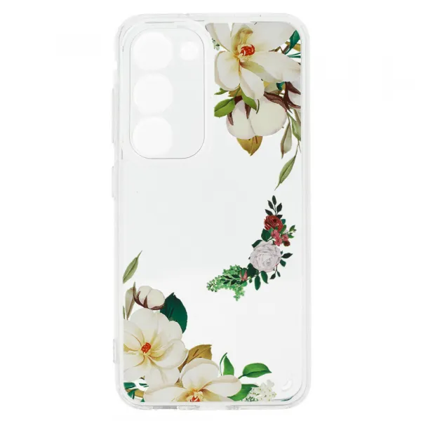 MG Flower kryt na Samsung Galaxy S23 FE, white flower