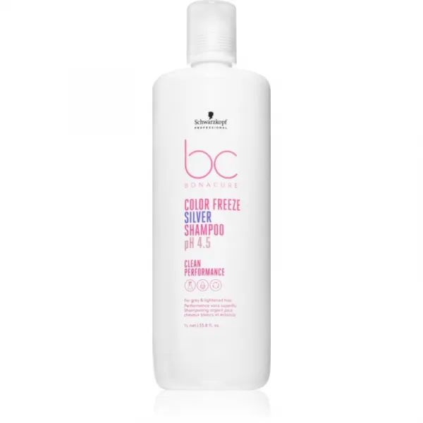 Schwarzkopf Professional BC Bonacure Color Freeze Silver strieborný šampón pre blond a melírované vlasy 1000 ml