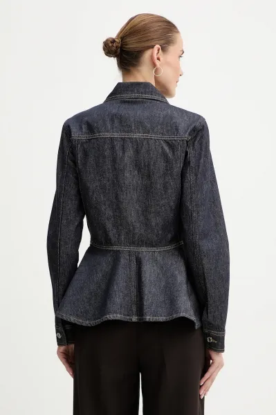 Bunda Karl Lagerfeld Fashion Denim Jacket Dark Blue Denim