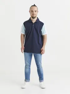 Tmavomodrá pánska polokošeľa Celio