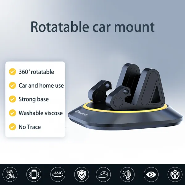 Blavec Car Holder Dash držiak na mobil do auta, čierny/žltý (BH10-DBY)