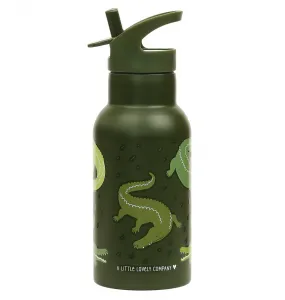 A Little Lovely Company - antikorová fľaša na pitie, 350 ml - krokodíl