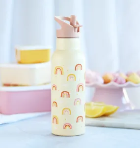 A Little Lovely Company - antikorová fľaša na pitie, 500 ml - dúha