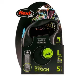 flexi Black Design L popruh 5m modrá do 50kg