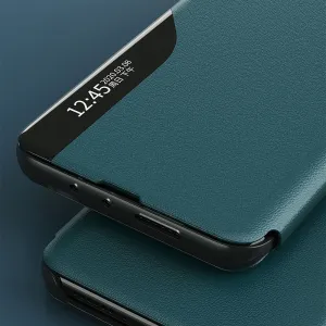 MG Eco Leather View knižkové puzdro na Samsung Galaxy A72 4G, fialové
