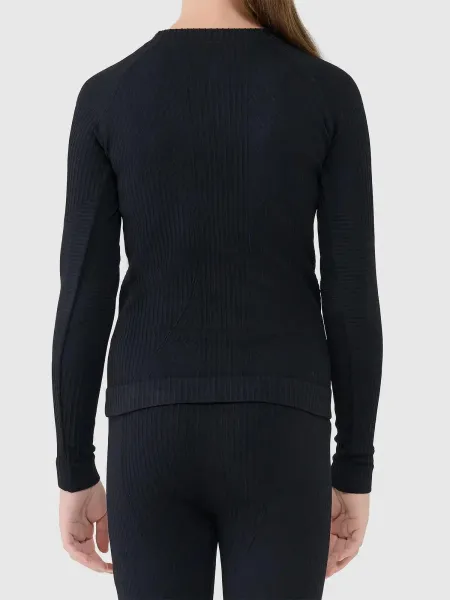 Dievčenské termoprádlo vrchný a spodný diel 4F JUNIOR SEAMLESS UNDERWEAR F251-4FJWAW25USEAF251-20S-DEEP BLACK