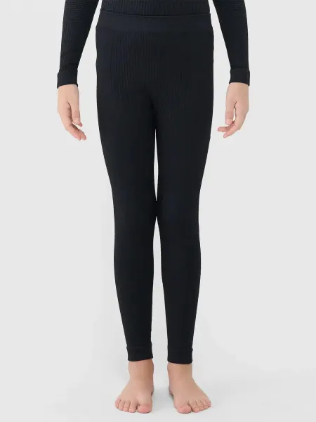 Dievčenské termoprádlo vrchný a spodný diel 4F JUNIOR SEAMLESS UNDERWEAR F251-4FJWAW25USEAF251-20S-DEEP BLACK
