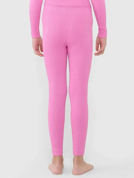 Dievčenské termoprádlo vrchný a spodný diel 4F JUNIOR SEAMLESS UNDERWEAR F251-4FJWAW25USEAF251-55S-HOT PINK