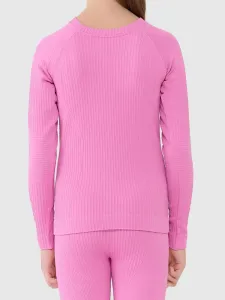 Dievčenské termoprádlo vrchný a spodný diel 4F JUNIOR SEAMLESS UNDERWEAR F251-4FJWAW25USEAF251-55S-HOT PINK