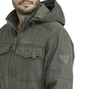 Bushman Pánska prechodná bunda Hendrik, tmavá khaki M