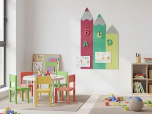 Detská samolepiaca nástenka PASTELKY z penového materiálu