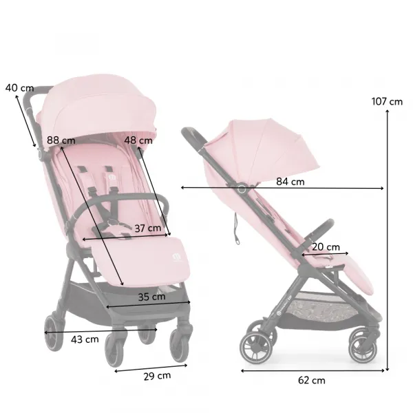 PETITEMARS Kočík Petite&Mars Zip Farba: Silky Rose