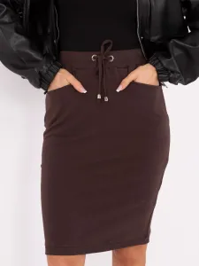 Hnedá puzdrová sukňa