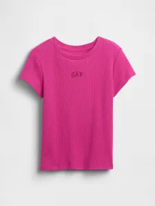 GAP Children's Ribbed T-Shirt with Logo - Girls