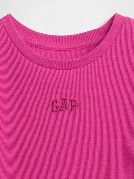 GAP Children's Ribbed T-Shirt with Logo - Girls