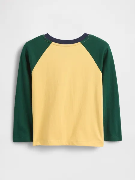 GAP V-FRCH LS LOGO RAGLAN T Detské tričko, žltá, veľkosť
