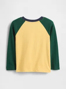 GAP V-FRCH LS LOGO RAGLAN T Detské tričko, žltá, veľkosť