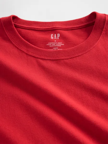 GAP V-EVERYDAY SOFT CREW - SOLID Unisex tričko, červená, veľkosť