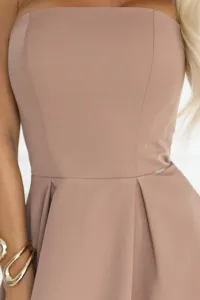 Numoco Korzetová midi sukienka Vivienne – elegantná a ženská 641-2 Farba: Bežová, Veľkosť: S