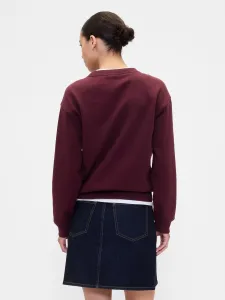GAP HERITAGE CREW Dámska mikina, vínová, veľkosť