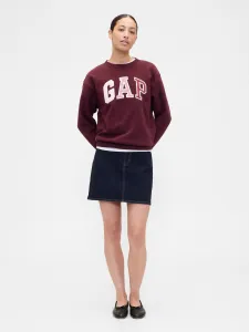 GAP HERITAGE CREW Dámska mikina, vínová, veľkosť
