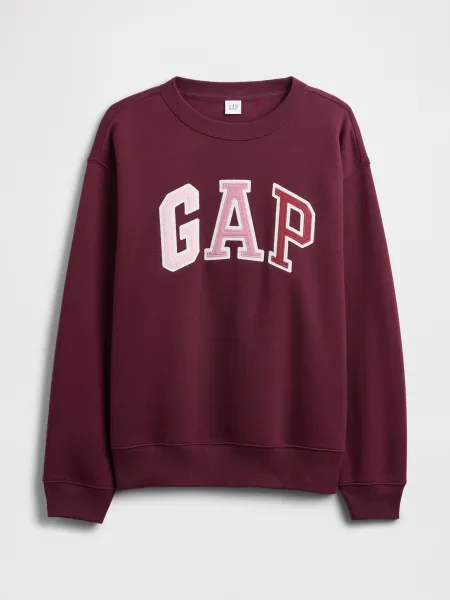 GAP HERITAGE CREW Dámska mikina, vínová, veľkosť