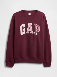 GAP HERITAGE CREW Dámska mikina, vínová, veľkosť