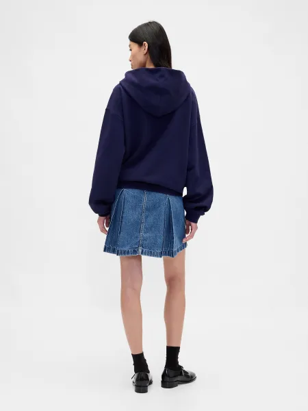Džínsová plisovaná mini sukňa Gap × Sandy Liang