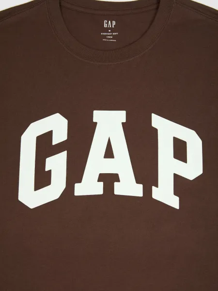 GAP V-EVERYDAY SOFT BASIC LOGO T Pánske tričko, hnedá, veľkosť