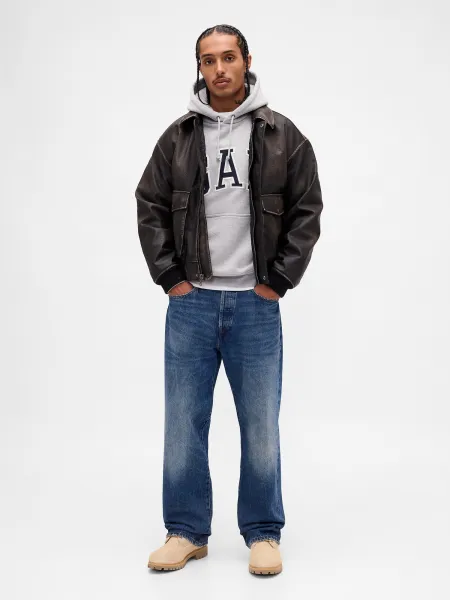 GAP Oversize Sweatshirt with Extra Heavyweight Unisex Logo - Men's