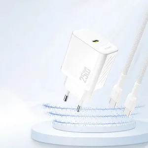 Dudao A27 GaN sieťová nabíjačka USB-C 25W, biela