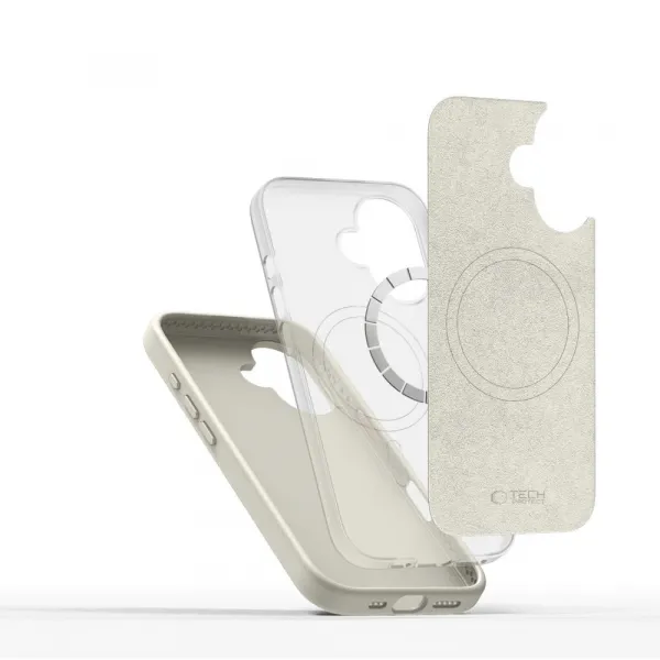 Tech-Protect Silicone Pure MagSafe kryt na iPhone 16, béžový