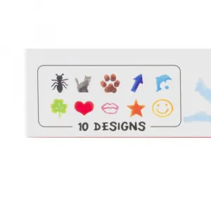 Bruynzeel Kids Super Stamp Felt Tips mega pečiatkové fixi sada, 10ks-Bruynzeel