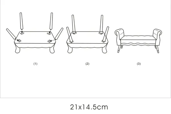 Mauro Ferretti Lavice Paris 120 cm samet béžová/zlatá