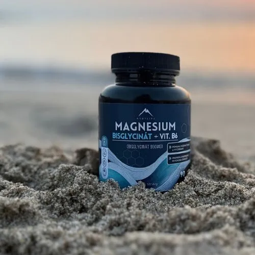 Magnézium bisglycinát + vitamín B6 Hrotlife 90cps