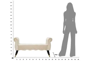 Mauro Ferretti Lavice Paris 120 cm samet béžová/zlatá