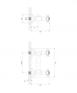 OMNIRES - RETRO sprchová batéria, chróm RE7240CR