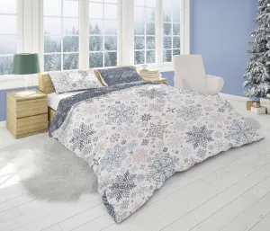 Faro Vianočné bavlnené obliečky Scandic 077 220x200 cm + 2x 70x80 cm biele/modré