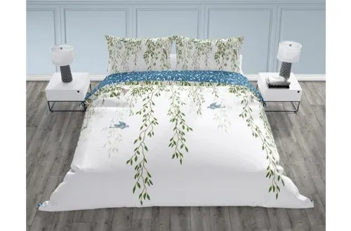 Faro Bavlnené posteľné prádlo Trendy 013 220x200 cm + 2x 70x80 cm biela/modrá