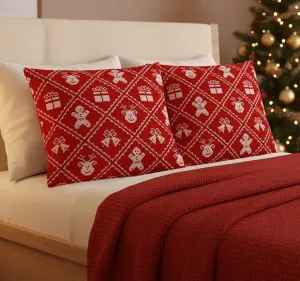 Faro Vianočná obliečka na vankúš Holly Jolly 010 45x45 cm červená
