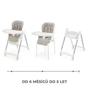Jedálenská stolička Kinderkraft Tulo 3v1 Farba: Beige