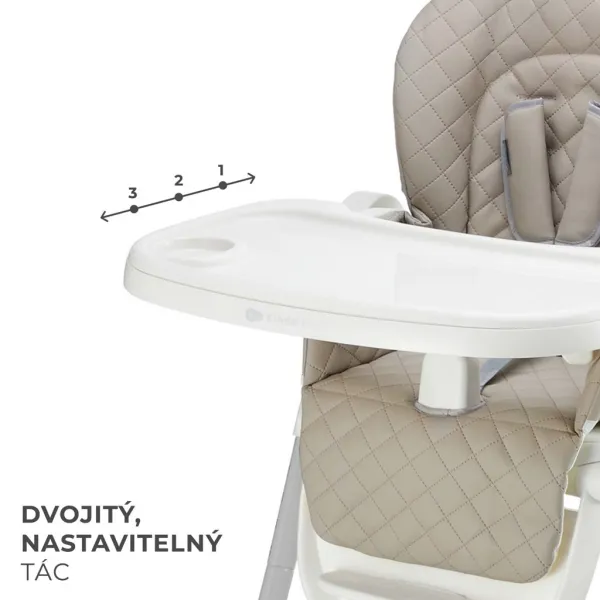 Jedálenská stolička Kinderkraft Tulo 3v1 Farba: Beige