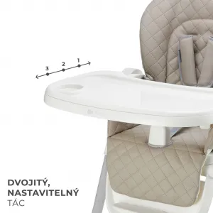 Jedálenská stolička Kinderkraft Tulo 3v1 Farba: Beige