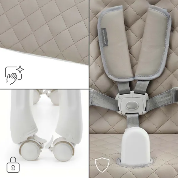 Jedálenská stolička Kinderkraft Tulo 3v1 Farba: Beige