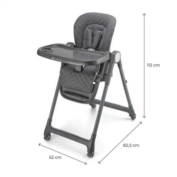 Jedálenská stolička Kinderkraft Tulo 3v1 Farba: Grey