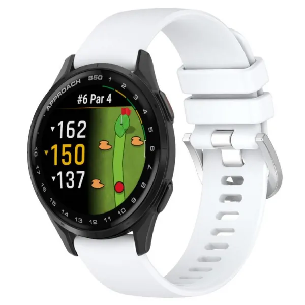 SILICONE Vymeniteľný remienok pre Garmin Approach S50 biely