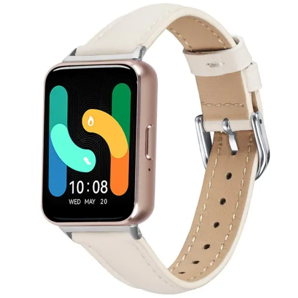 LEATHER Kožený remienok pre Samsung Galaxy Fit3 IVORY WHITE