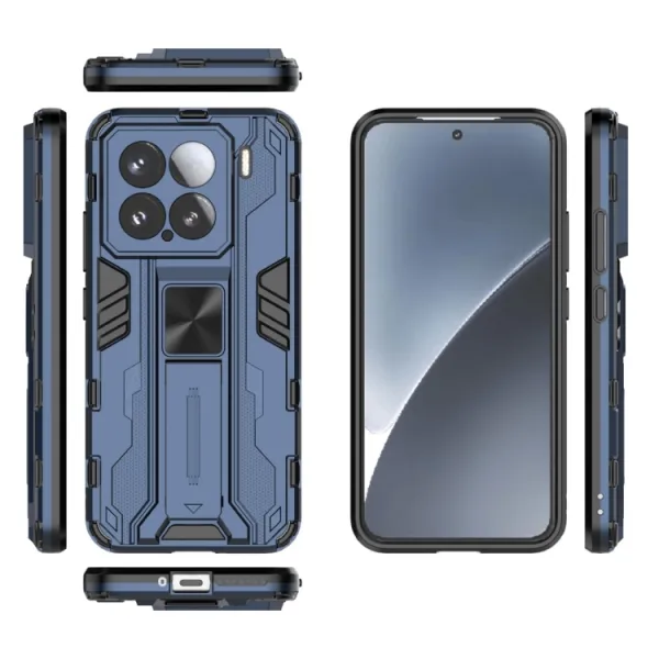 SUPERSONIC Ochranný obal so stojanom pre Xiaomi 15 modrý
