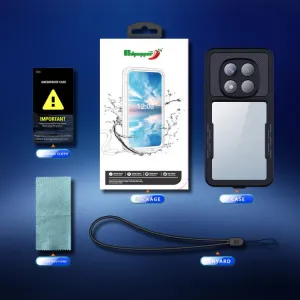 SOLID IP68 Obojstranný kryt pre Xiaomi Redmi Note 14 Pro 5G čierny