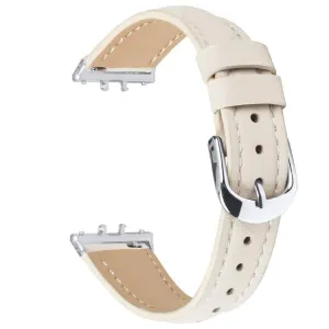 LEATHER Kožený remienok pre Samsung Galaxy Fit3 IVORY WHITE